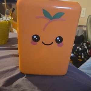 Cute Orange Cartoon Makeup/ Mini Fridge